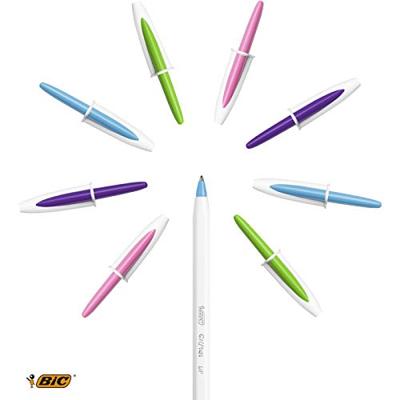 Bic balpen Cristal Up, doos met 20 stuks in geassorteerde fun kleuren