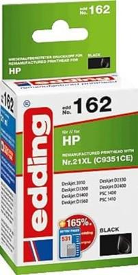 Edding Inktcartridge vervangt HP 21XL, C9351CE Compatibel Zwart EDD-162 18-162