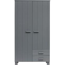 WOOOD Kledingkast 'Dennis', kleur Steel grey