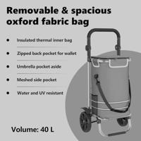 VidaXL Winkel trolley grijs 36,5 x 46,5 x 100,5 cm oxford stof - thumbnail