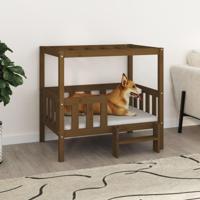 VidaXL Hondenmand 95,5x73,5x90 cm massief grenenhout honingbruin - thumbnail