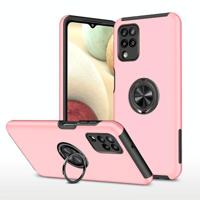 Voor Samsung Galaxy A12 5G PC + TPU schokbestendige magnetische beschermhoes met onzichtbare ringhouder (rose goud) - thumbnail