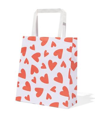 HEMA Cadeautasjes Papier 21x18x8 Hartjes - 6 Stuks