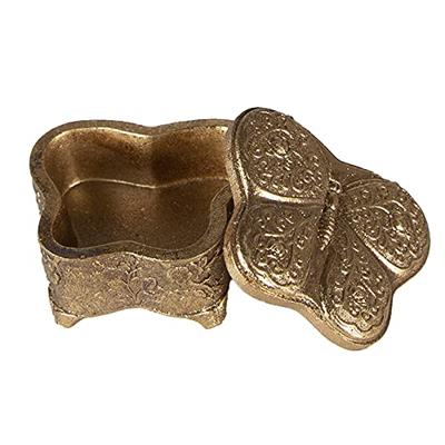 Clayre & Eef Sieradendoos Vlinder 6x5x3 cm Goudkleurig Kunststof Clayre & Eef Sieradendoos Vlinder 6x5x3 cm Goudkleurig Kunststof