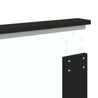 Bedframe met hoofdeinde Zwart 120 x 190 cm Massief grenenhout - thumbnail