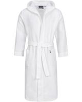 Morgenstern Morgenstern badjas Andrea wafelstof met Capuchon 120cm Wit M - thumbnail