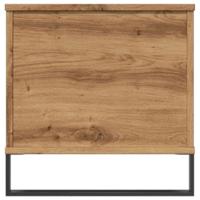 Salontafel 90x44,5x45 cm bewerkt hout artisanaal eikenkleurig - thumbnail