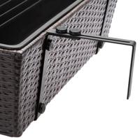 Polyrotan Balkonbak Set van 2 kleur Bruin - thumbnail