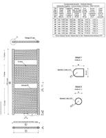 Radiator Wiesbaden Elara 118,5x45 cm Midden-Onder Aansluiting Mat Zwart (538 Watt) - thumbnail