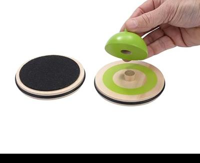 Indoor curling spel gemaakt van hout