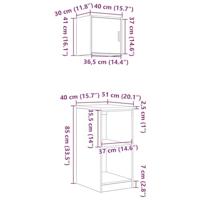 VidaXL Garagekasten 2 st spaanplaat sonoma eikenkleurig - thumbnail