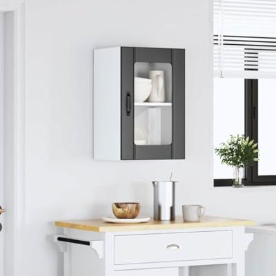 Keukenbovenkast met glazen deur Lucca zwart