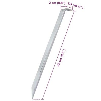 VidaXL Tentharingen 24 st ø20 mm 22 cm gegalvaniseerd staal VidaXL Tentharingen 24 st ø20 mm 22 cm gegalvaniseerd staal