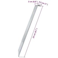 Tentharingen 24 st 20 mm 22 cm gegalvaniseerd staal - thumbnail