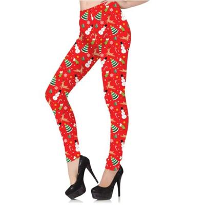 Rode Kerstmis Legging Prints