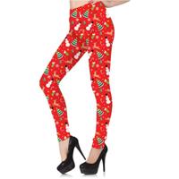 Rode Kerstmis Legging Prints - thumbnail