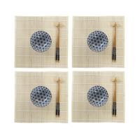 Sushi set DKD Home Decor 14,5 x 14,5 x 31 cm Blauw Keramiek Orientaals (16 Onderdelen) - thumbnail