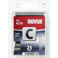 Novus Office 105106300 Nieten met smalle rug Type 4 1100 stuk(s) Afm. (l x b) 23 mm x 6 mm - thumbnail