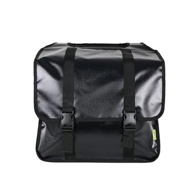 Dresco dubbele fietstas transporter 50 liter bisonyl zwart