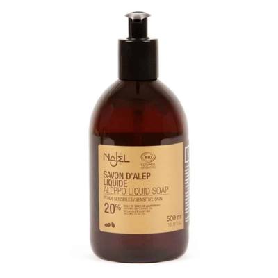 Najel Aleppo Zeep liquid laurier 20% pompfles 500 Milliliter Najel Aleppo Zeep liquid laurier 20% pompfles 500 Milliliter