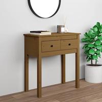 Wandtafel 70x35x75 cm massief grenenhout honingbruin - thumbnail