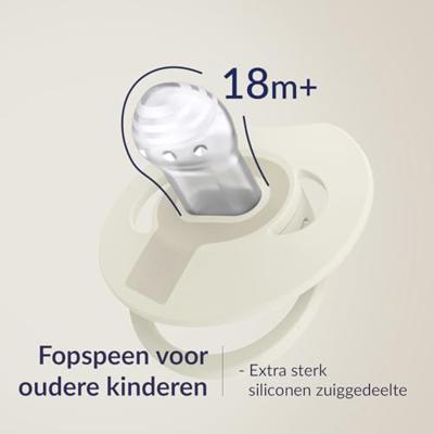 Difrax LOVI Fopspeen Dynamisch 6-18 m Prime Glow Ivory Blush