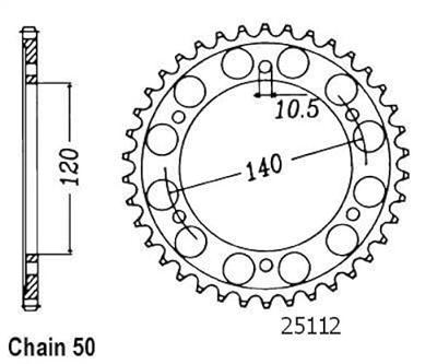 ESJOT Chain wheel 530 43z steel black