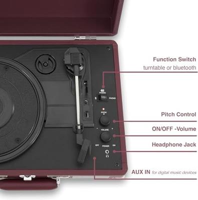 Crosley Cruiser Plus Draaitafel - Bordeaux