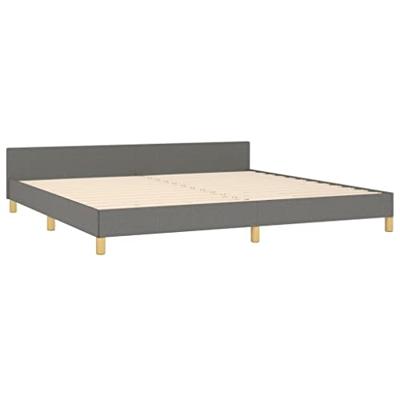 Bedframe zonder matras stof donkergrijs 200x200 cm