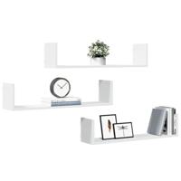 Wandschappen 3 st 80x18x18 cm bewerkt hout wit - thumbnail