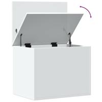 Opbergbox 60x42x46 cm bewerkt hout wit - thumbnail