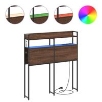 Hoofdbord met plank bruin eikenkleur 90 cm Bewerkt hout - thumbnail