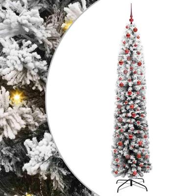 VidaXL Kunstkerstboom groen 210 cm pvc en staal en kunststof