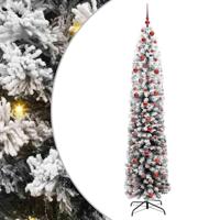 VidaXL Kunstkerstboom groen 210 cm pvc en staal en kunststof - thumbnail