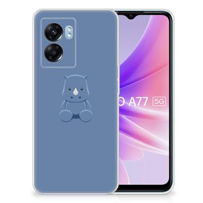 OPPO A77 | A57 5G Telefoonhoesje met Naam Baby Rhino OPPO A77 | A57 5G Telefoonhoesje met Naam Baby Rhino
