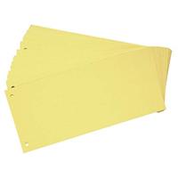 Oxford verdeelstroken 24 x 10,5 cm, 2-gaats, geel, 100 stuks - thumbnail