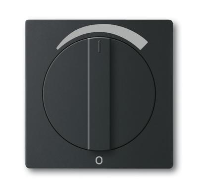 Busch-Jaeger Future Linear centraalplaat voor volumeregelaar met draaigreep opdruk, matzwart