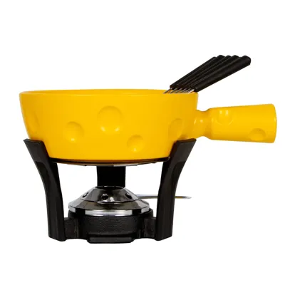 Boska Fondueset Cheesy - 6 personen - geel/zwart - 1.3 liter