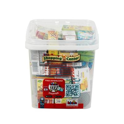 Grote opbergdoos bekleed met dummy foodboxen met bekende merken en in het Frans - Klein - 7210