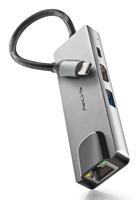 NGS Wonder Dock SUPRA - 4-in-1 aluminium USB-C-multipoortadapter, USB 3.0, USB-C met 100 W PD-opladen, 4K HDMI 30 Hz RJ45, compatibel met Windows 11/10 / 8/8.1/7 / XP/Vista, Mac OS en Linux - thumbnail