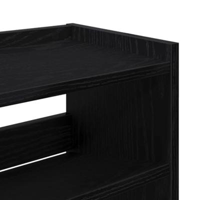Schoenenrek 80x25x81 cm bewerkt hout zwart