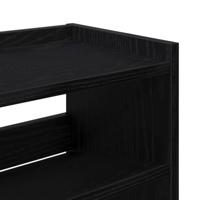 Schoenenrek 80x25x81 cm bewerkt hout zwart - thumbnail