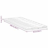 Matraspads Wit 90 x 200 cm Niet-plakkende polyester - thumbnail