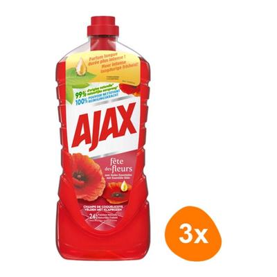 Ajax - Allesreiniger Rode Bloemen - 3x 1,25ltr Ajax - Allesreiniger Rode Bloemen - 3x 1,25ltr
