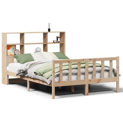 Bed met boekenkast zonder matras massief grenenhout 160x200 cm - thumbnail