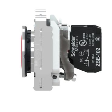 Schneider Electric XB4FA42 Druktoets Terugstelbaar 600 V 3 A 1x NC IP66, IP67, IP69, IP69K 1 stuk(s)