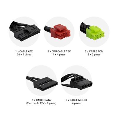 Voedingsbron CoolBox DG-PWS600-MRBZ ATX 600W RGB Zwart Ø 12 cm x 1