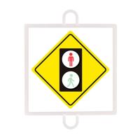 WARNING TRAFFIC SIGN PANEL NO. 5 (PEDESTRIAN RED) - thumbnail