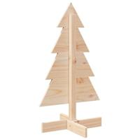 VidaXL Kerstdecoratie kerstboom 80 cm massief grenenhout - thumbnail