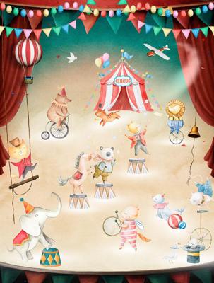 Dutch Cute Walls- Playing Circus 212x280cm - CW6056-1